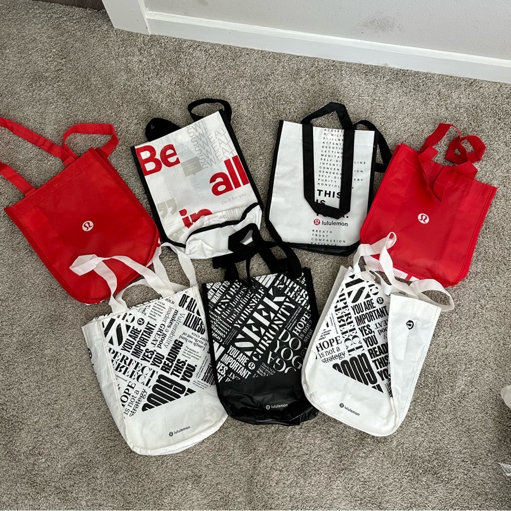 7 reusable small Lululemon bags